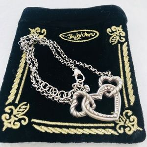 Brighton Silver triplet Heart Necklace